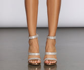 Glitz And Glamour – Plateauschuhe mit Strasssteinen in Roségold